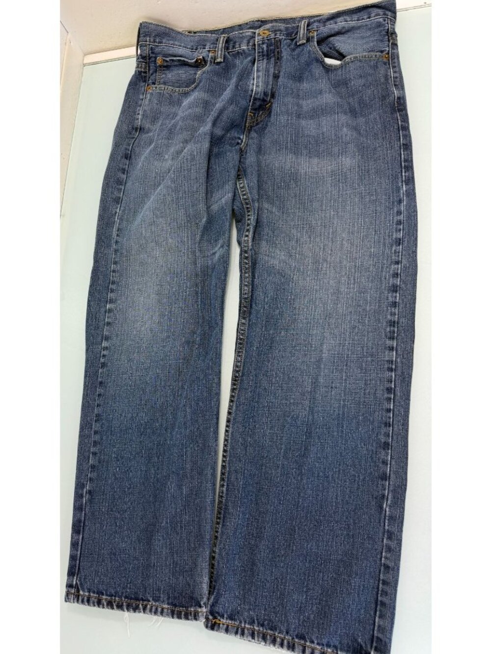 Levi's 569 Loose Straight Jeans Mens 34X30 Blue Medium Wash Y2K Grunge Skater